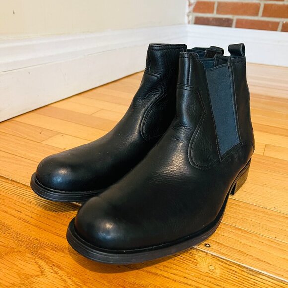 Rockport Men’s Black Leather Chelsea Slip On Boots Size 11.5 W NEW - Picture 5 of 16